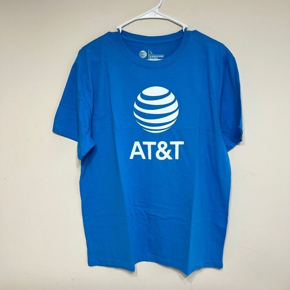 AT&T Blue Crewneck Short Sleeve Tee Employee Large Men